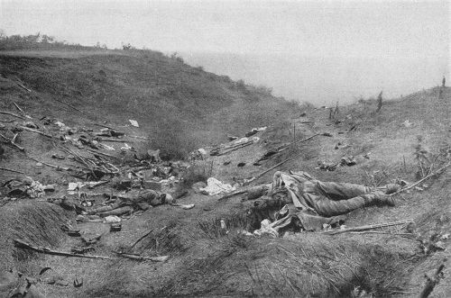 Rumnien 1. Weltkrieg: Blick auf das Schlachtfeld bei Targoviste in Rumnien